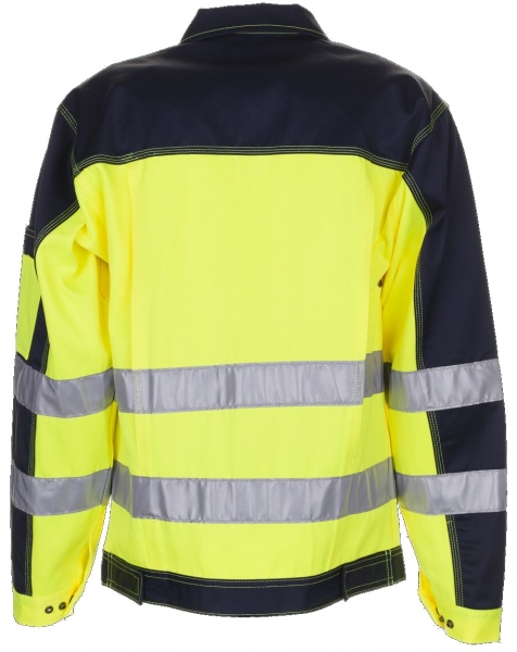 PLANAM Warn-Schutz-Arbeits-Berufs-Bund-Jacke kontrast, Warnschutz-Bekleidung, MG 290, gelb/ma