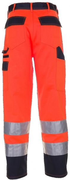PLANAM Arbeits-Berufs-Bund-Hose kontrast, Warn-Schutz-Bekleidung, MG 290, orange/m