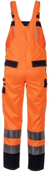 PLANAM Arbeits-Berufs-Latz-Hose kontrast, Warn-Schutz-Bekleidung orange/marine