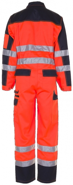 PLANAM Warn-Schutz-/Arbeits-Berufs-Overall-Rallyekombi kontrast, Schutz-Bekleidung, orange/marine