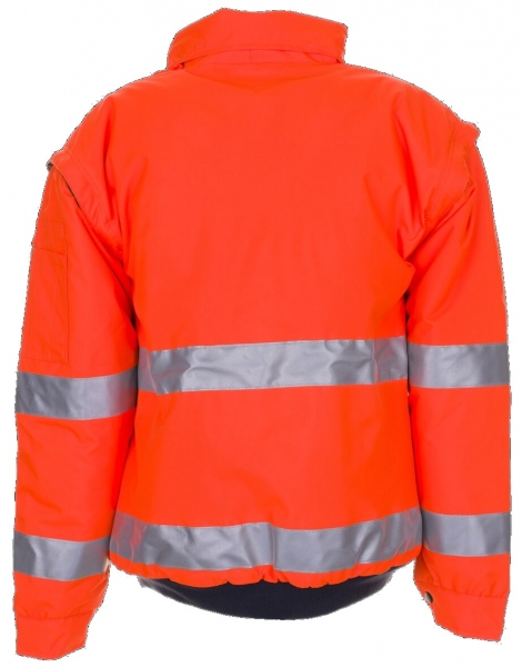 PLANAM Piloten-Arbeits-Berufs-Jacke, uni, Warn-Wetter-Schutz-Bekleidung, orange