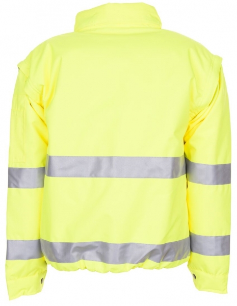 PLANAM Piloten-Arbeits-Berufs-Jacke, uni, Warn-Wetter-Schutz-Bekleidung, gelb