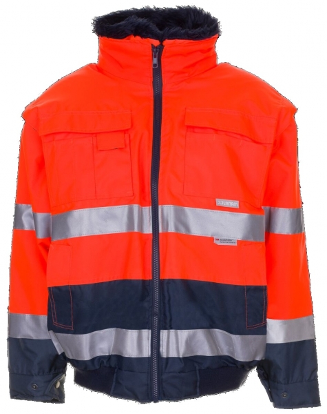 PLANAM Warn-Schutz-Comfort-Arbeits-Berufs-Jacke kontrast, Wetterschutz-Bekleidung orange/