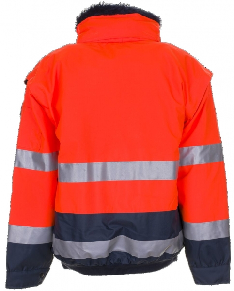 PLANAM Warn-Schutz-Comfort-Arbeits-Berufs-Jacke kontrast, Wetterschutz-Bekleidung orange/