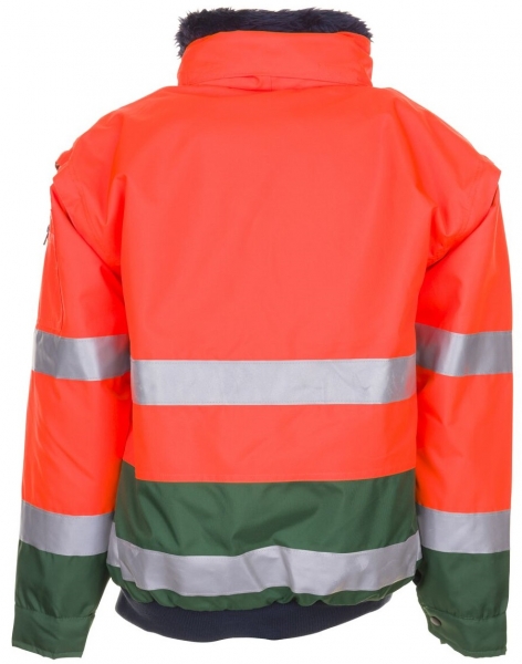 PLANAM Warn-Schutz-Comfort-Arbeits-Berufs-Jacke kontrast, Wetterschutz-Bekleidung orange/