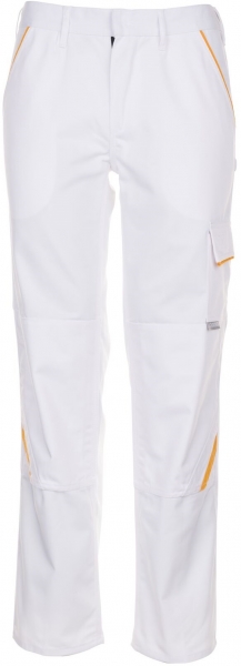 Malerhose weiß/weiß/gelb Bundhose Arbeitshose Hose Arbeitskleidung Malerkleidung 