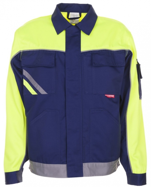 PLANAM Arbeits-Berufs-Bund-Jacke, VISLINE, MG 285, marine/gelb/zink