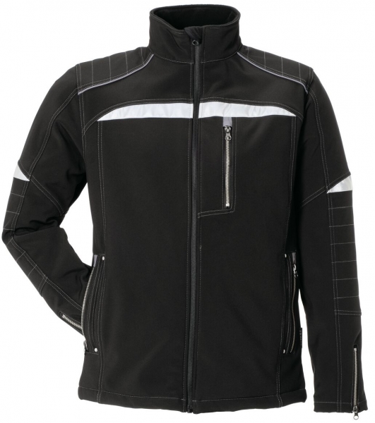 PLANAM-Softshell-Arbeits-Berufs-Jacke, Duraline, 270 g/m, schwarz/grau