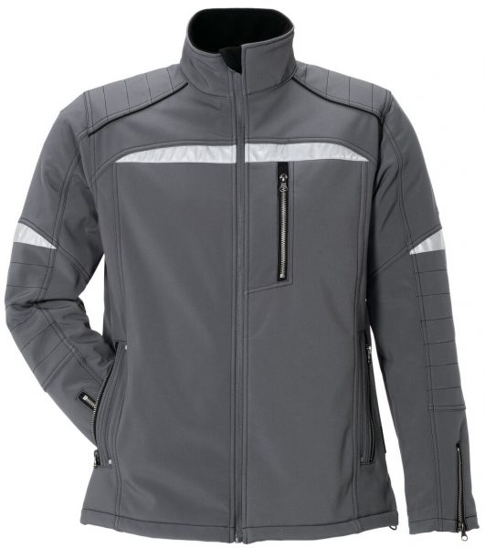 PLANAM-Softshell-Arbeits-Berufs-Jacke, Duraline, 270 g/m, grau/schwarz