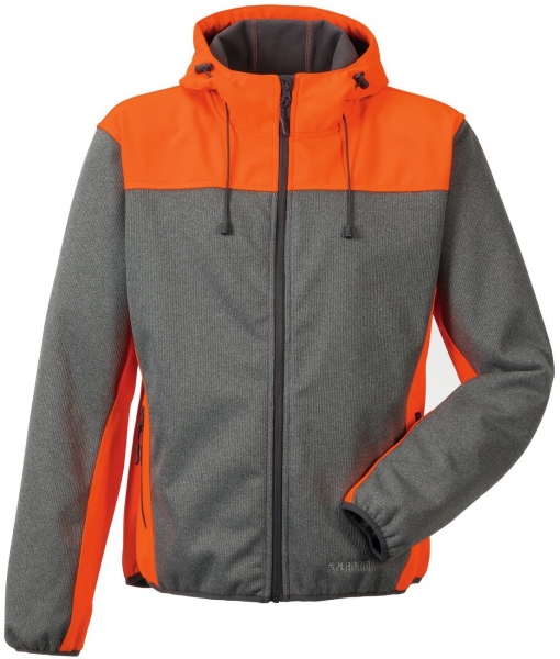 PLANAM-Softshelljacke, Kontrast, 370 g/m, grau/orange