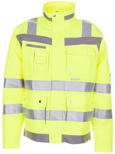 PLANAM-Warn-Schutz-Arbeits-Berufs-Jacke, Blouson, Plaline,  290 g/m, gelb/zink