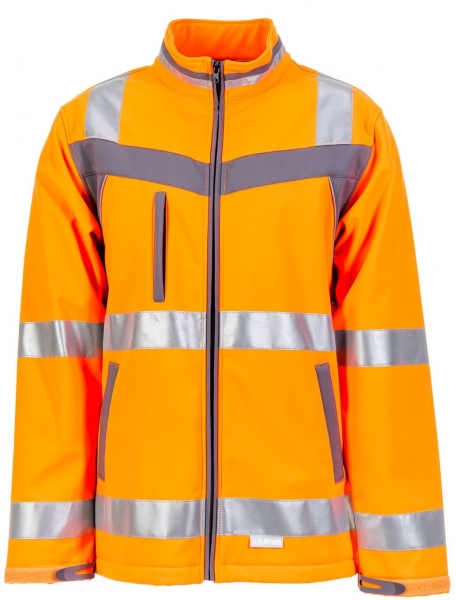 PLANAM-Warn-Schutz-Arbeits-Berufs-Jacke, Softshell-Jacke, 320 g/m, orange/schiefer