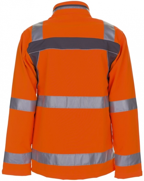 PLANAM-Warn-Schutz-Arbeits-Berufs-Jacke, Softshell-Jacke, 320 g/m, orange/schiefer