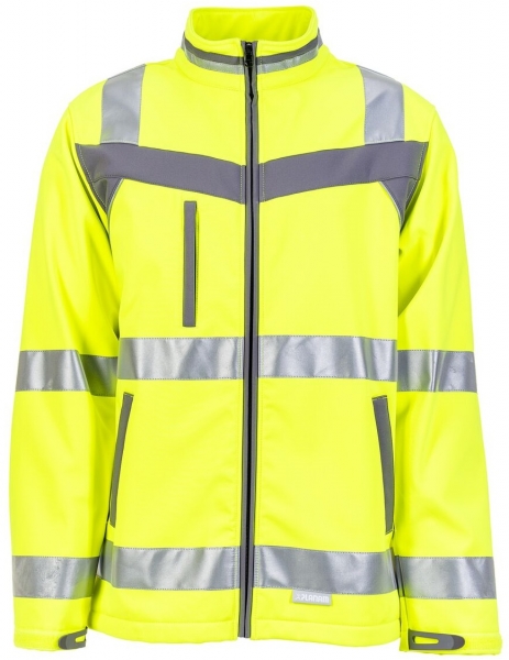 PLANAM-Warn-Schutz-Arbeits-Berufs-Jacke, Softshell-Jacke, Plaline, 320 g/m, gelb/schiefer