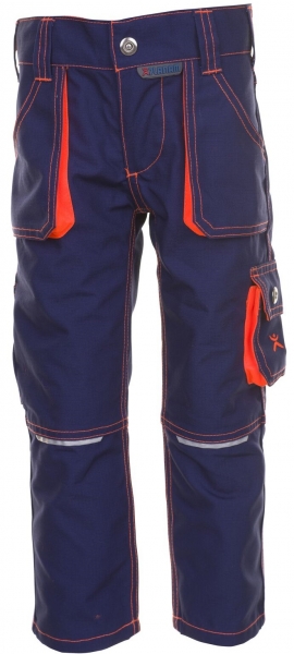 PLANAM-Junior-Arbeits-Berufs-Bund-Hose, 260 g/m, marine/orange