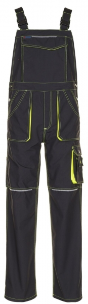 PLANAM-Arbeits-Berufs-Latz-Hose, Basalt Neon, 260 g/m, anthrazit/gelb