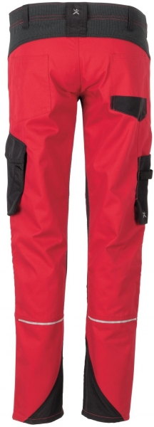 PLANAM-Damen-Arbeits-Berufs-Bund-Hose, Norit, 245 g/m, rot/schwarz