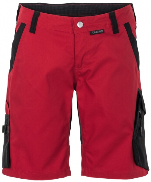 PLANAM-Damen-Shorts, Norit, 245 g/m, rot/schwarz