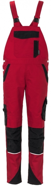 PLANAM-Damen-Latzhose, Norit, 245 g/m, rot/schwarz