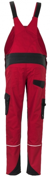 PLANAM-Damen-Latzhose, Norit, 245 g/m, rot/schwarz