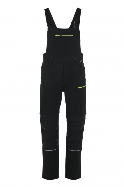 Planam-rECOline Latzhose schwarz/schwarz