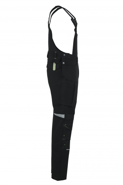 Planam-rECOline Latzhose schwarz/schwarz