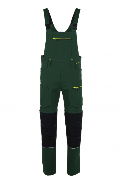 Planam-rECOline Latzhose gr�n/schwarz