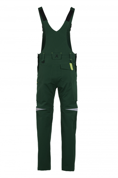 Planam-rECOline Latzhose gr�n/schwarz