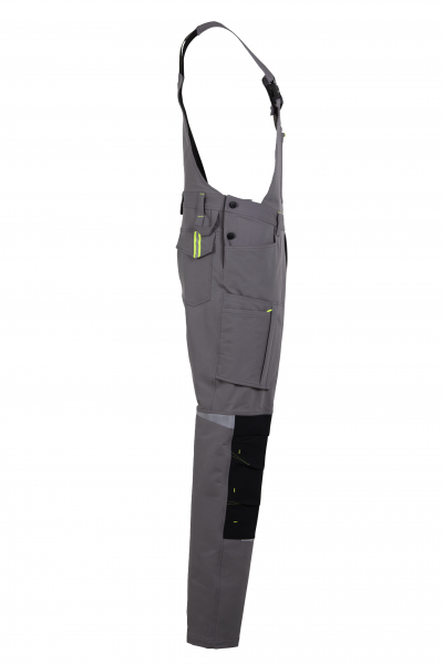 Planam-rECOline Latzhose zink/schwarz