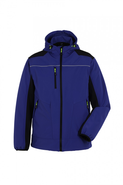Planam-rECOline Softshelljacke kornblumenblau/schwarz