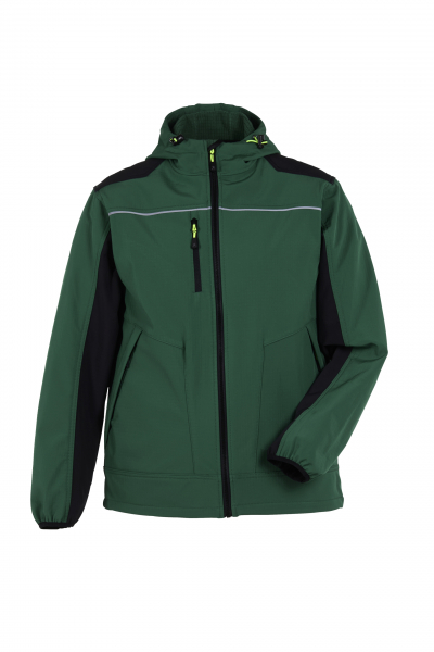Planam-rECOline Softshelljacke gr�n/schwarz