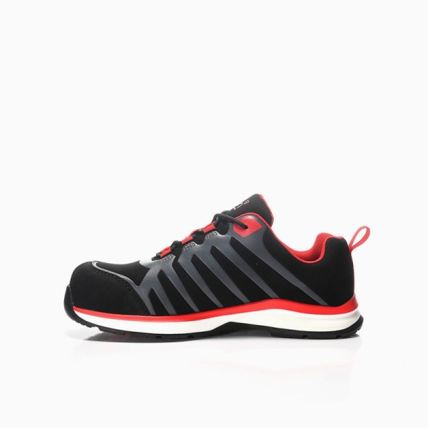 JORI-Sicherheitshalbschuhe, jo_RAPID black-red Low ESD S3, schwarz/rot
