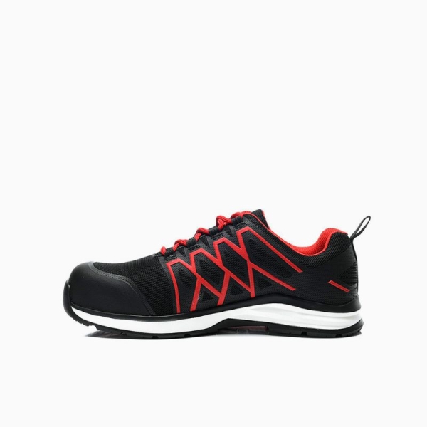 JORI-Sicherheitshalbschuhe, jo_SWIFT black-red Low ESD S1P, schwarz/rot