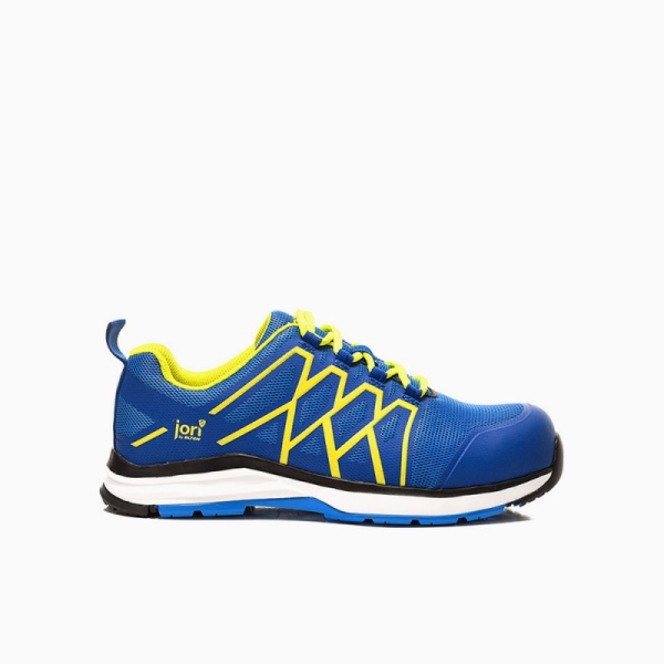 JORI-Sicherheitshalbschuhe, jo_SWIFT blue-yellow Low ESD S1P, blau/gelb