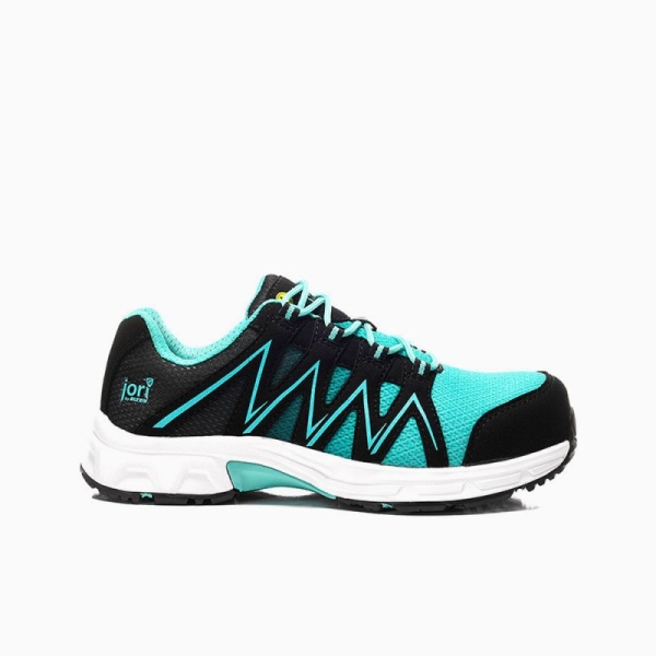 JORI-Sicherheitshalbschuhe, jo_SPEEDY black-aqua Low ESD S1P, schwarz/aqua