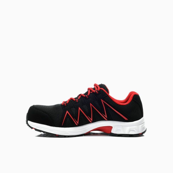 JORI-Sicherheitshalbschuhe, jo_SPEEDY black-red Low ESD S3, schwarz/rot