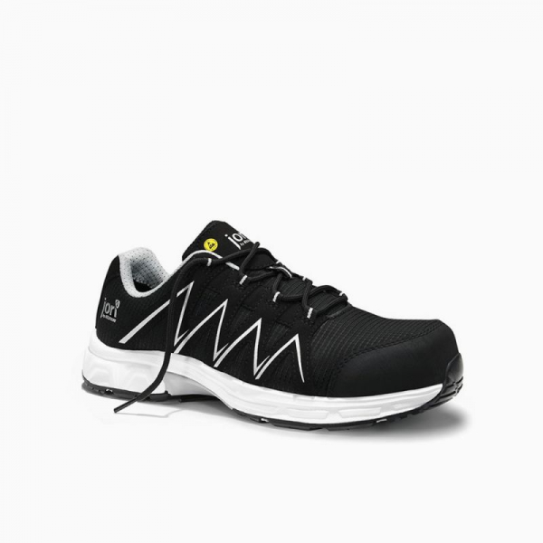 JORI-Sicherheitshalbschuhe, jo_SPEEDY black-silver Low ESD S3, schwarz/silber