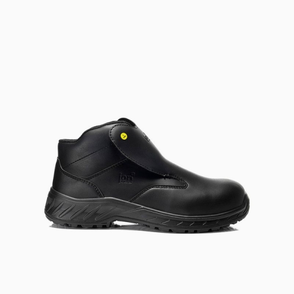 JORI-Sicherheitshalbslipper, jo_CLEAN Slipper black Mid ESD S3, schwarz