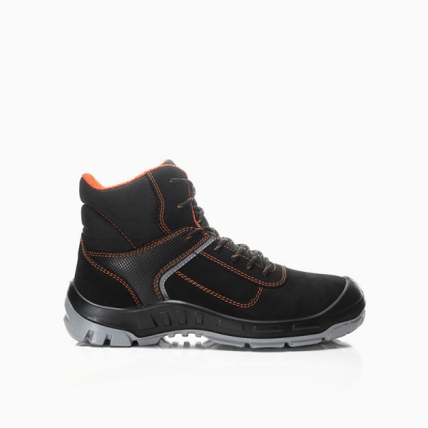 JORI-Sicherheitsschn�rstiefel, jo_COLOUR orange Mid S3, schwarz/orange