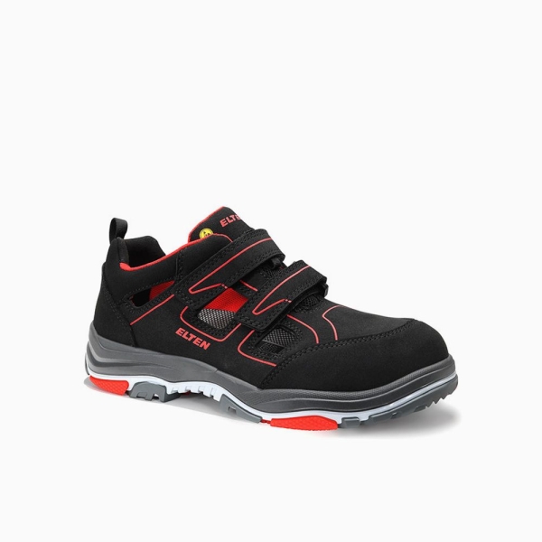ELTEN-S1-Sicherheitssandale, ANTHONY red Easy, ESD, Typ 1, schwarz-rot