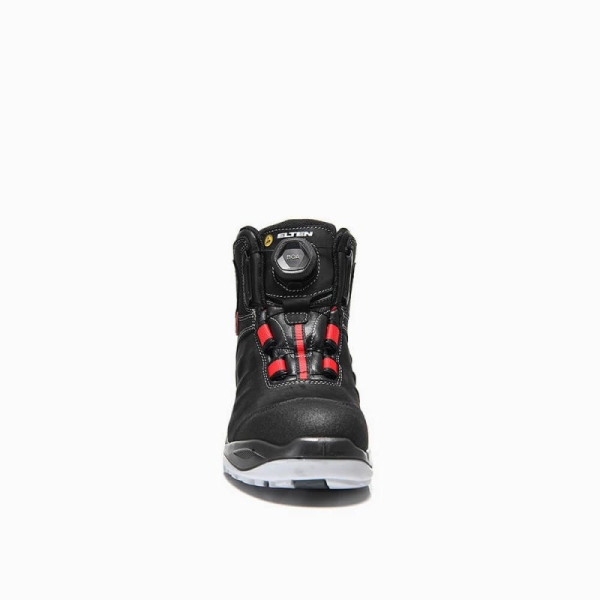 ELTEN-S3-Schn�rstiefel, Sicherheits-Arbeits-Berufs-Schuhe, Hochschuhe,, TILL BOA MID,  ESD, schwarz/rot