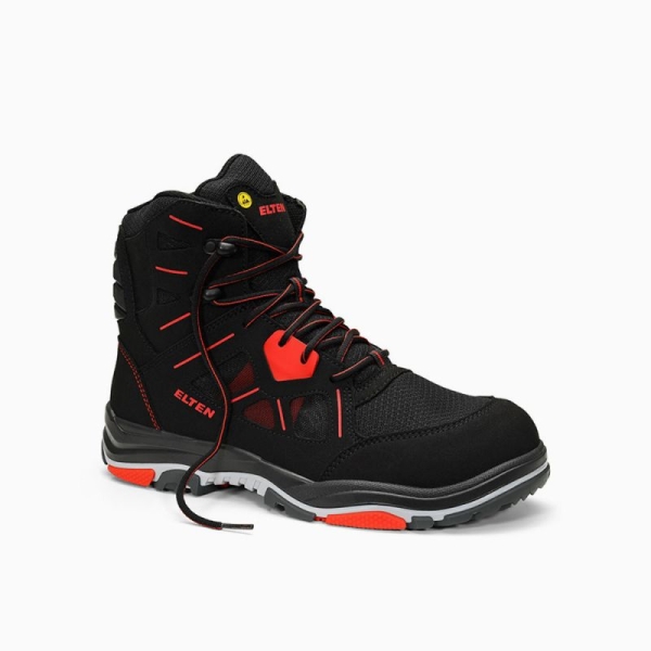 ELTEN-S1-ERGO-ACTIVE-Sicherheitshochschuhe, ANTHONY Mid, ESD, Fußtyp 1, rot