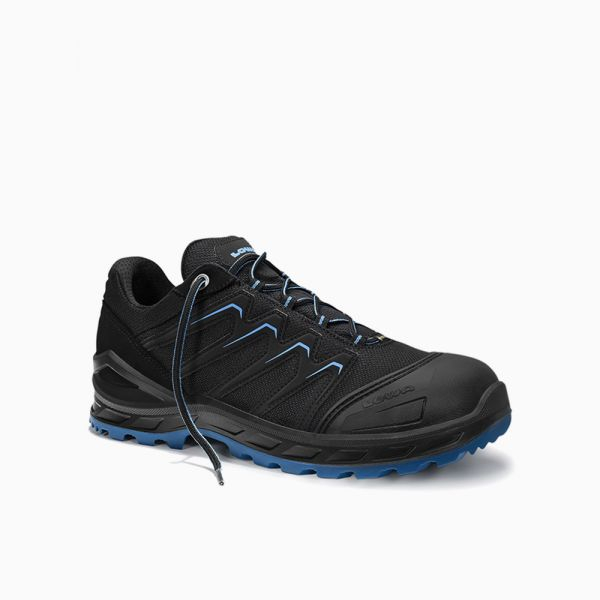 ELTEN-LOWA-S3-Sicherheitshalbschuhe, LARROX Work GTX black-blue Lo, CI, schwarz/blau