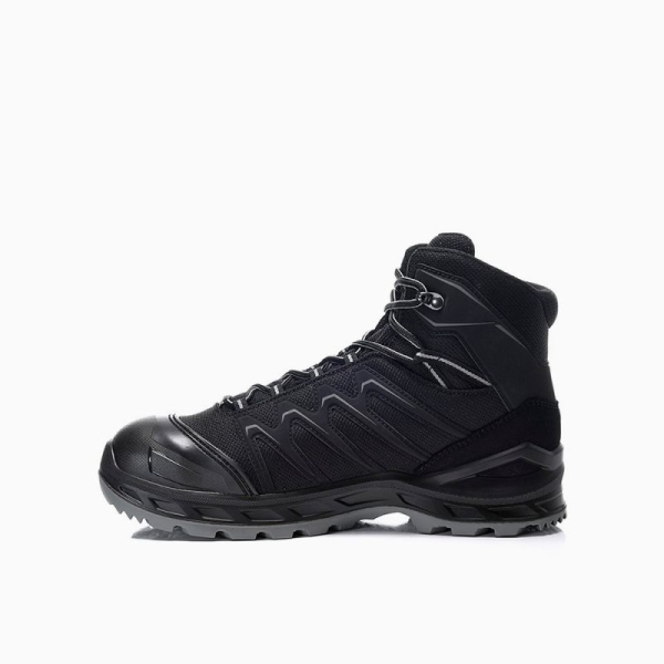 ELTEN-LOWA-S3-Sicherheitshochschuhe, LARROX Work GTX black-grey Mid, CI, schwarz/grau