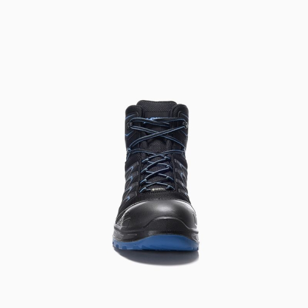 ELTEN-LOWA-S3-Sicherheitshochschuhe, LARROX Work GTX black-blue Mid, CI, schwarz/blau