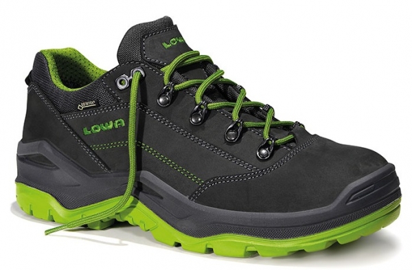 ELTEN-S3-Sicherheits-Arbeits-Berufs-Schuhe, Halbschuhe, RENEGADE Work GTX green Lo, CI, schwarz/grn
