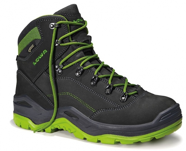 ELTEN-S3-Schnrstiefel, Sicherheits-Arbeits-Berufs-Schuhe, Hochschuhe, RENEGADE Work GTX green Mid, CI, schwarz/grn