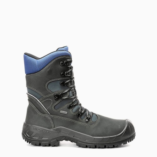 ELTEN-S3 CI-Winter-Sicherheits-Arbeits-Berufs-Schuhe, Hochstiefel, JORIS, GTX, schwarz/blau
