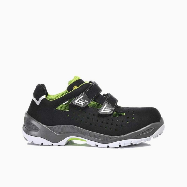 ELTEN-S1P-Sicherheits-Arbeits-Berufs-Schuhe, Halbschuhe, IMPULSE GREEN EASY ESD, schwarz