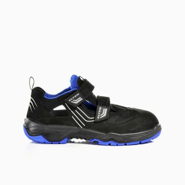 ELTEN-S1-Sicherheits-Arbeits-Berufs-Sandalen, AMBITION BLUE EASY, ESD, schwarz / blau